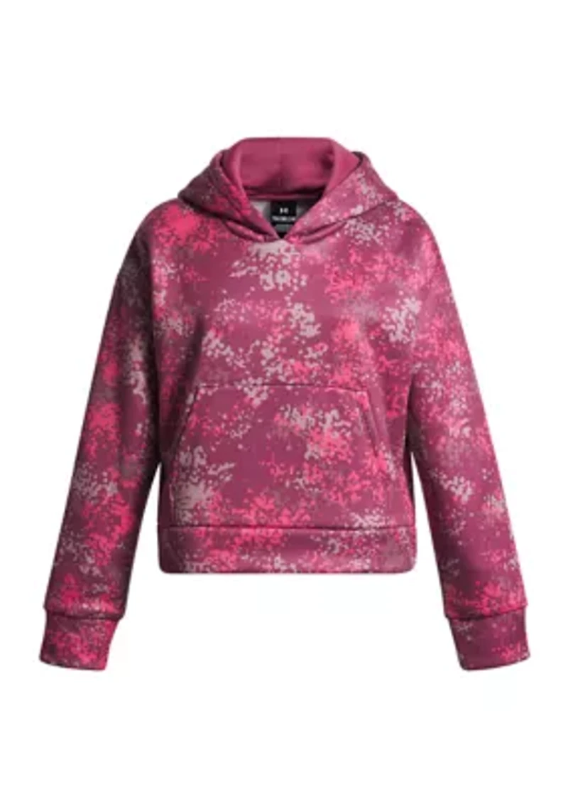 Girls Armour Fleece Print Hoodie