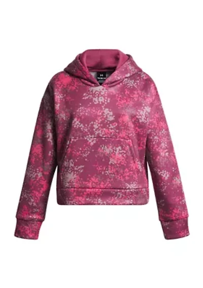 Girls Armour Fleece Print Hoodie