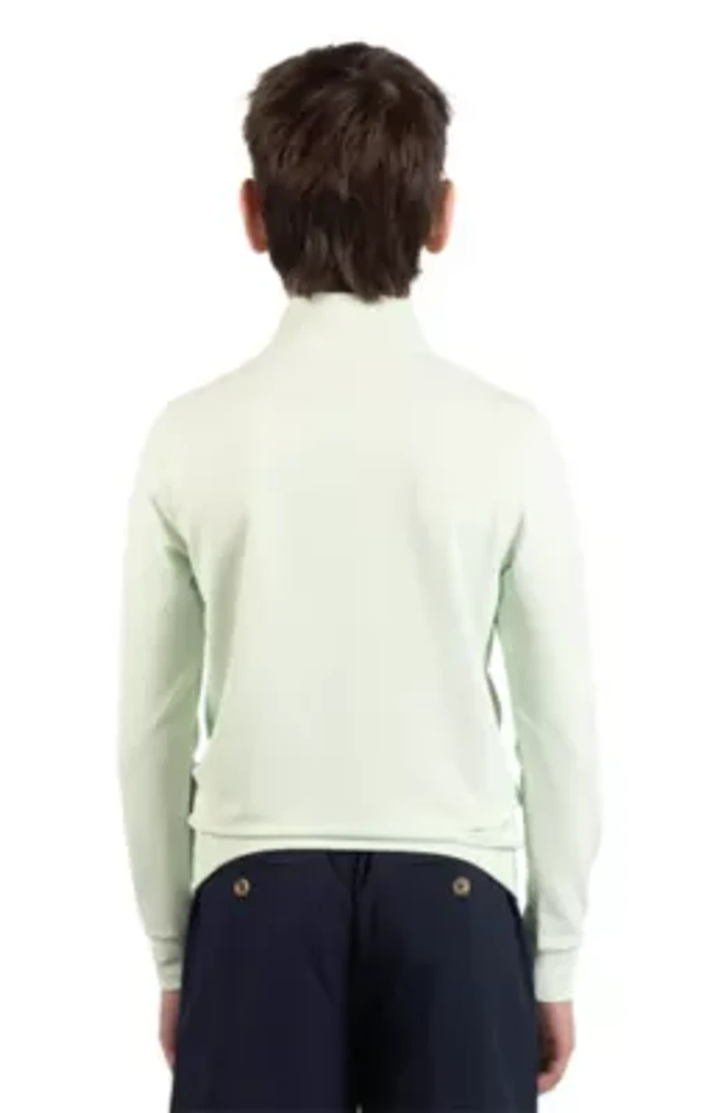 Micro Grid Textured Performance Quarter Zip