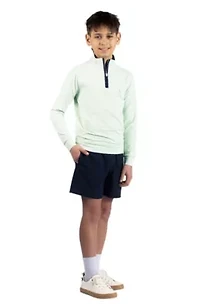 Micro Grid Textured Performance Quarter Zip