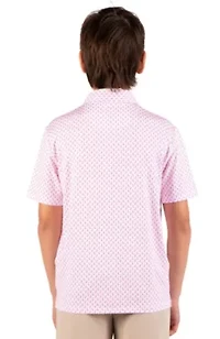 Flamingos Printed Performance Polo