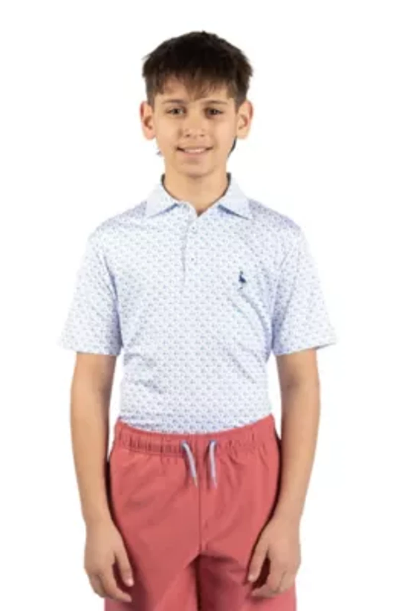 Carts and Byrds Printed Performance Polo
