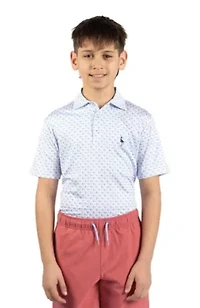 Carts and Byrds Printed Performance Polo