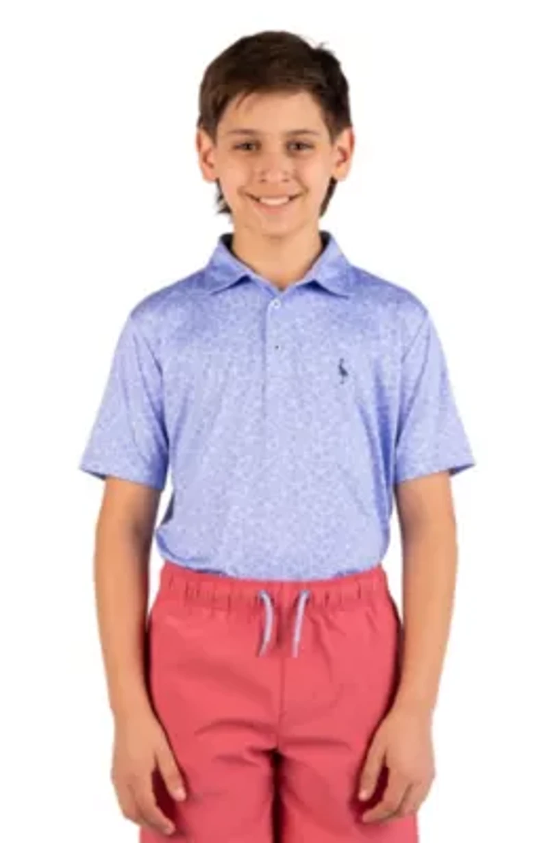 Summer Floral Printed Performance Polo