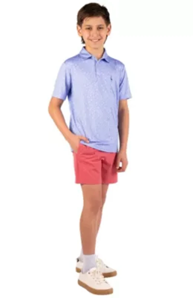 Summer Floral Printed Performance Polo