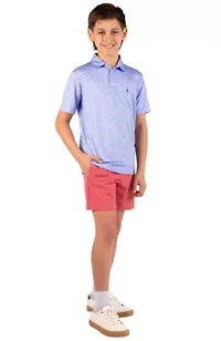 Summer Floral Printed Performance Polo