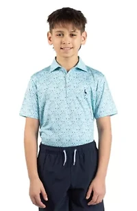 Hole One Printed Performance Polo