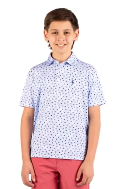 Vintage Stars Printed Performance Polo