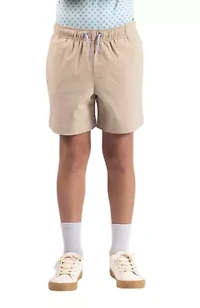 Solid Performance Drawstring Shorts
