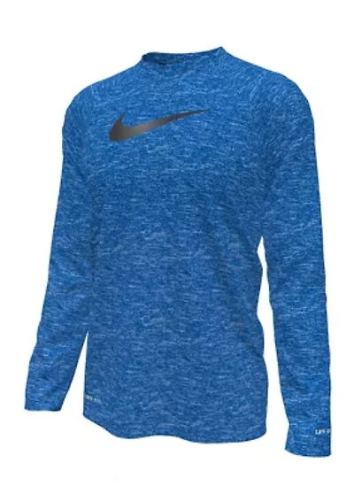 Boys 8-20 Heather Long Sleeve Hydroguard Swim Shirt