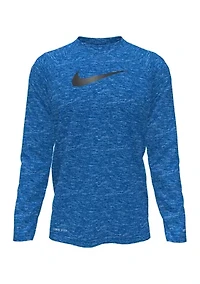 Boys 8-20 Heather Long Sleeve Hydroguard Swim Shirt