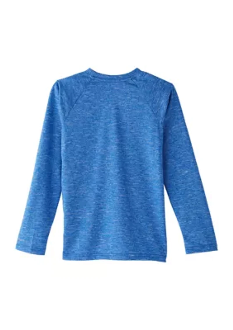 Boys 8-20 Heather Long Sleeve Hydroguard Swim Shirt
