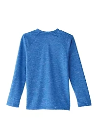 Boys 8-20 Heather Long Sleeve Hydroguard Swim Shirt