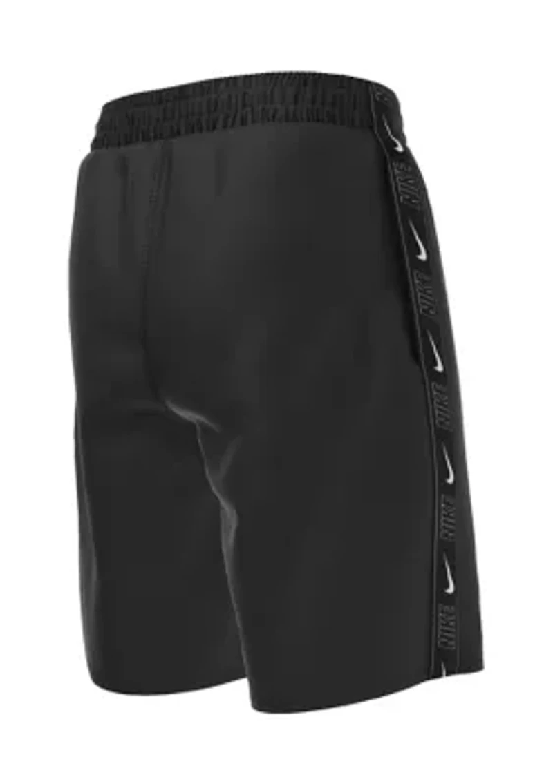 Boys 8-20 Logo Tape Lap 7" Volley Swim Shorts