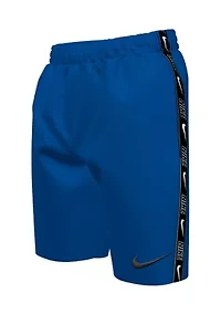 Boys 8-20 Logo Tape 7" Volley Swim Shorts