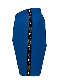 Boys 8-20 Logo Tape 7" Volley Swim Shorts