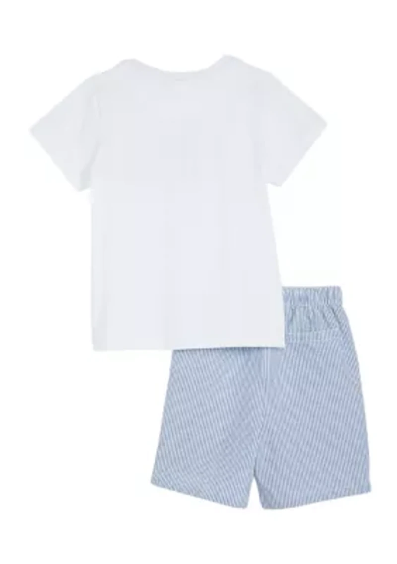 Boys 4-7 Americana Flag Graphic T-Shirt and Shorts Set