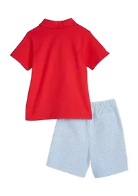 Boys 4-7 Baseball Shifley Short Sleeve Woven Set