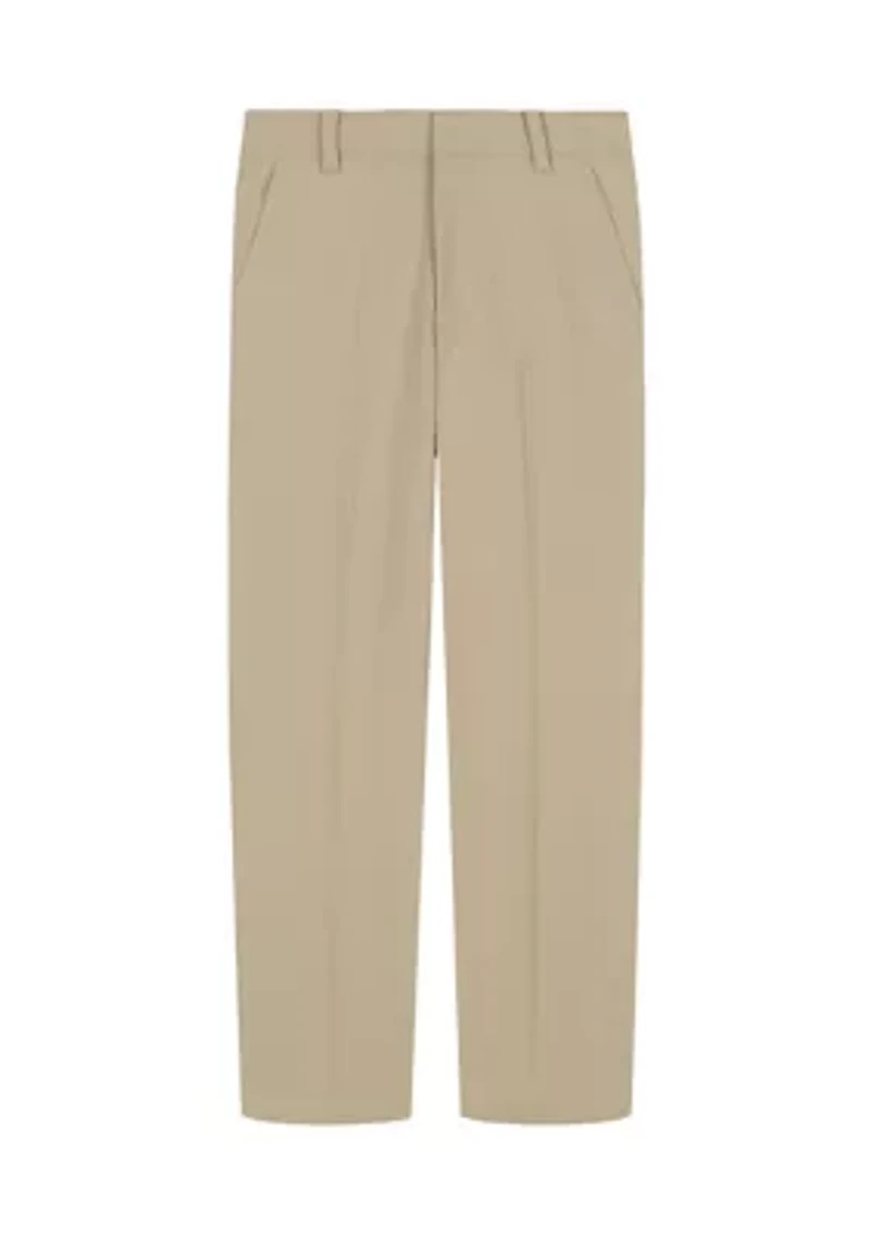 Boys 8-20 Stretch Flat Front Performance Pants