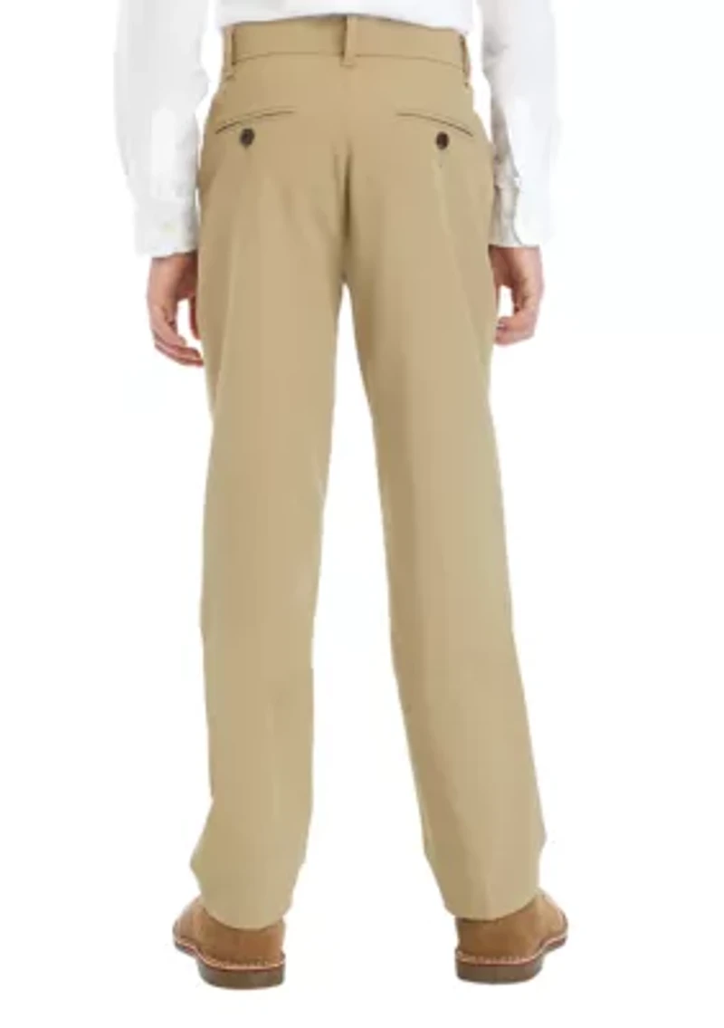 Boys 8-20 Flat Front Performance Pants