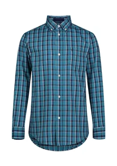Boys 8-20 Long Sleeve Stretch Ashley Plaid Shirt