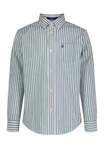 Boys 8-20 Long Sleeve Stretch Variegated Stripe Shirt