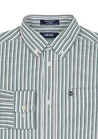 Boys 8-20 Long Sleeve Stretch Variegated Stripe Shirt