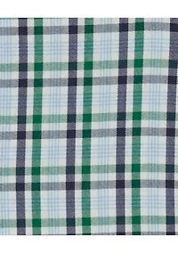 Boys 8-20 Husky Long Sleeve Stretch Ridgewood Plaid Shirt & Tie