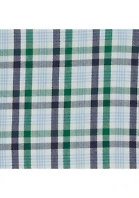Boys 8-20 Long Sleeve Stretch Ridgewood Plaid Shirt & Tie