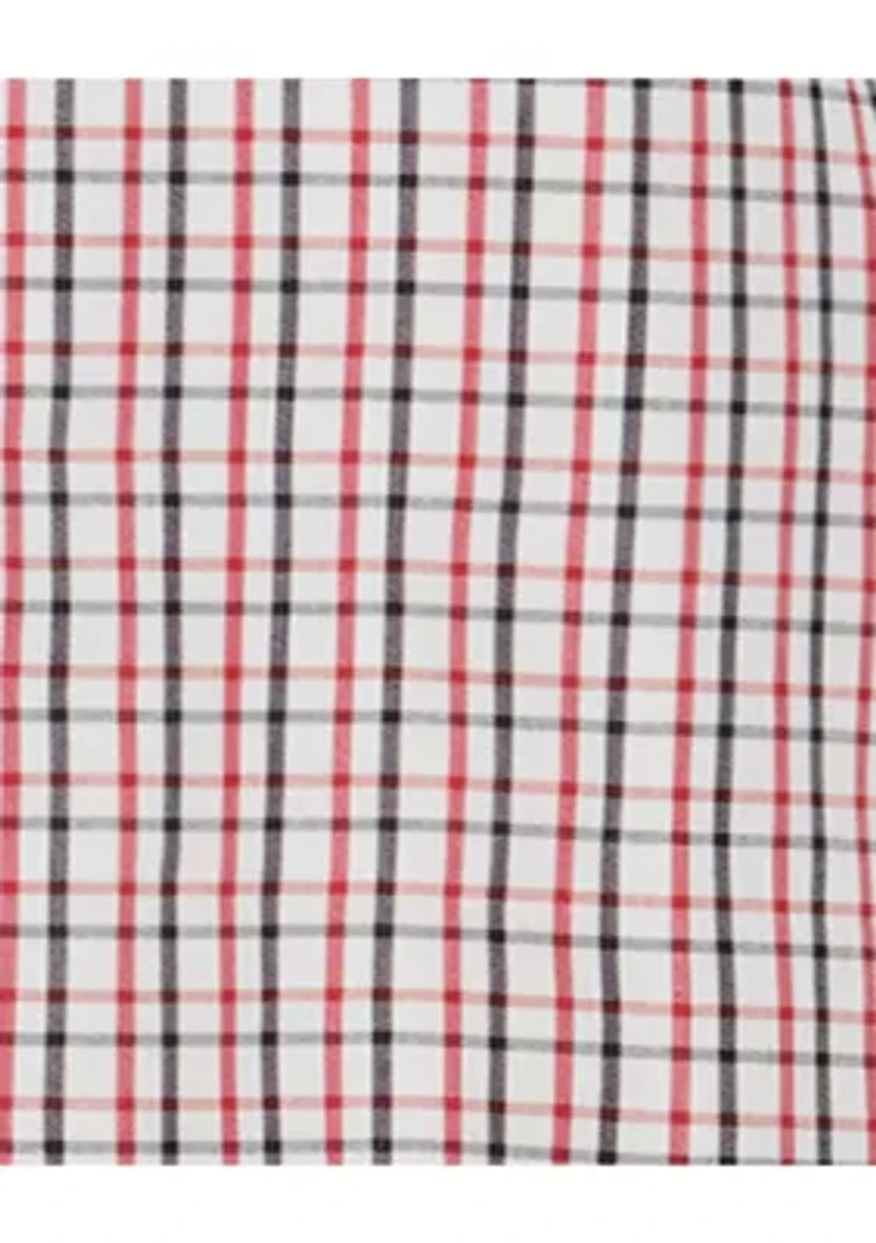 Boys 8-20 Husky Long Sleeve Stretch Lambert Plaid Shirt & Bow Tie