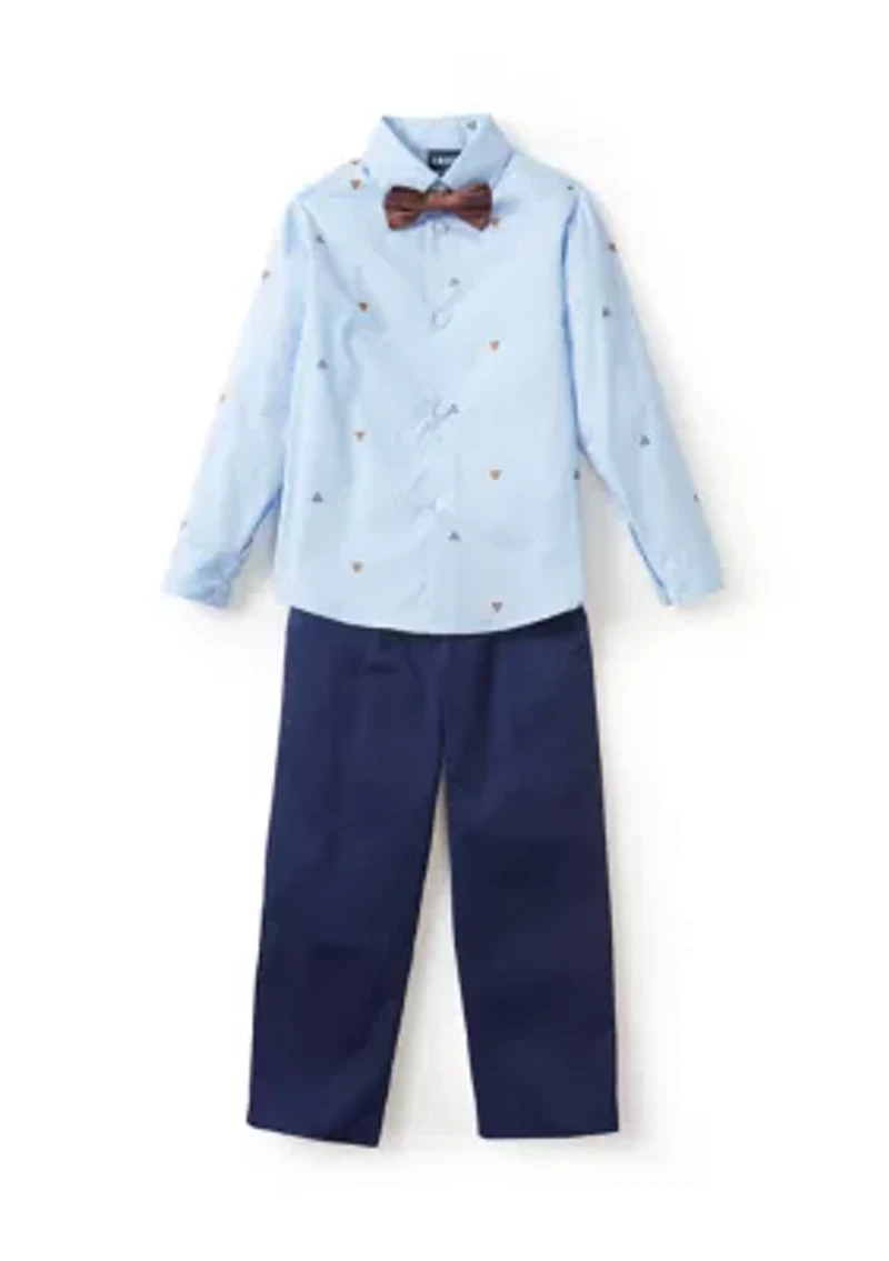 Boys 4-7x Plaid Duo Vest Set with Bow Tie