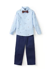 Boys 4-7x Plaid Duo Vest Set with Bow Tie