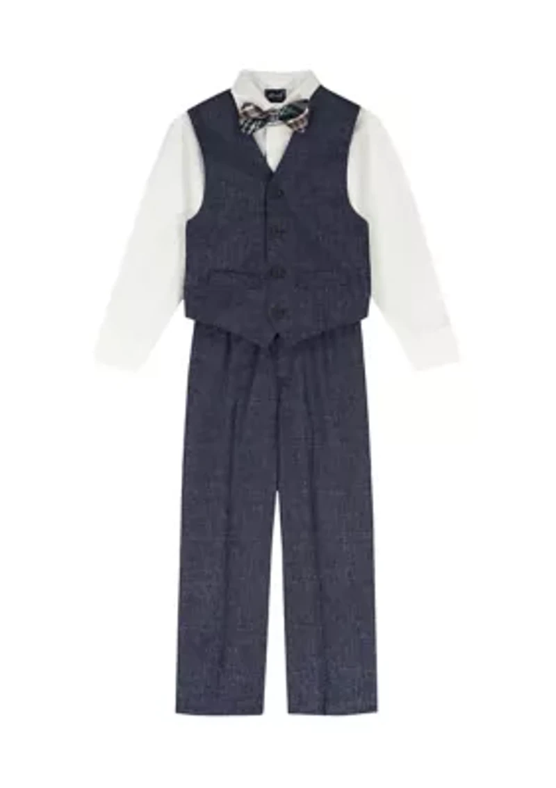 Boys 4-7 Vest Set with Bow Tie
