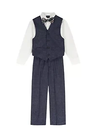 Boys 4-7 Vest Set with Bow Tie