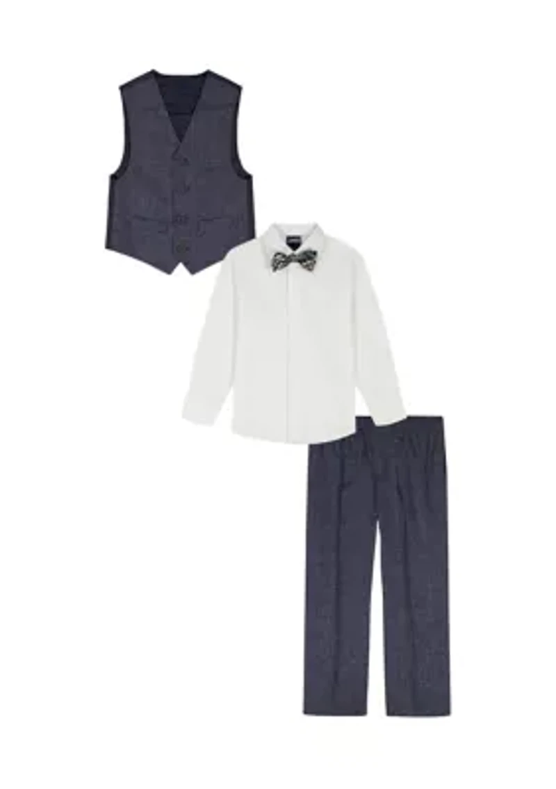 Boys 4-7 Vest Set with Bow Tie