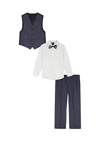 Boys 4-7 Vest Set with Bow Tie