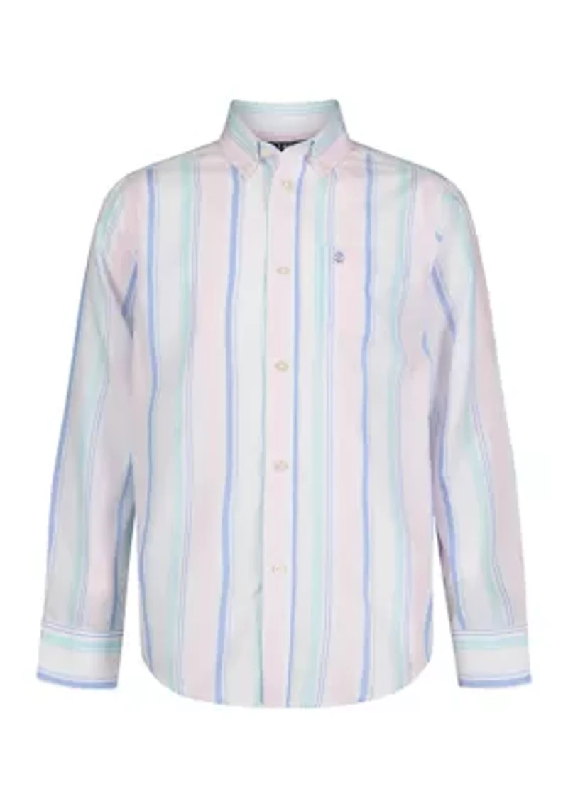 Boys 8-20 Long Sleeve Harbor Stripe Shirt