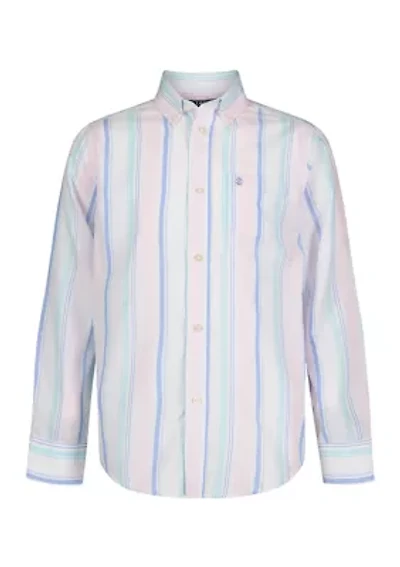 Boys 8-20 Long Sleeve Harbor Stripe Shirt