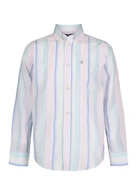 Boys 8-20 Long Sleeve Harbor Stripe Shirt