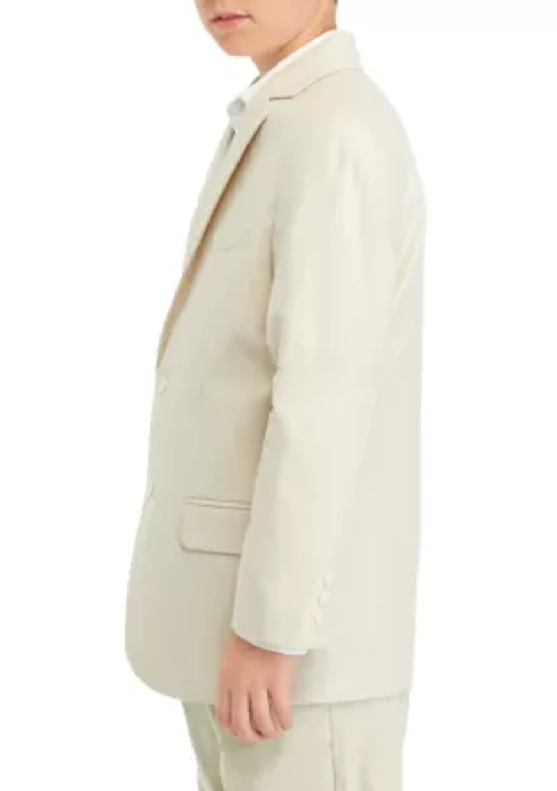 Boys 8-20 Natural Linen Look Jacket