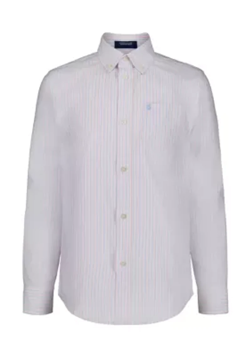 Boys 8-20 Long Sleeve Aruba Stripe Oxford Shirt