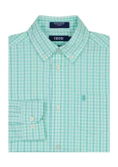 Boys 8-20 Long Sleeve Stretch La Jolla Plaid Shirt