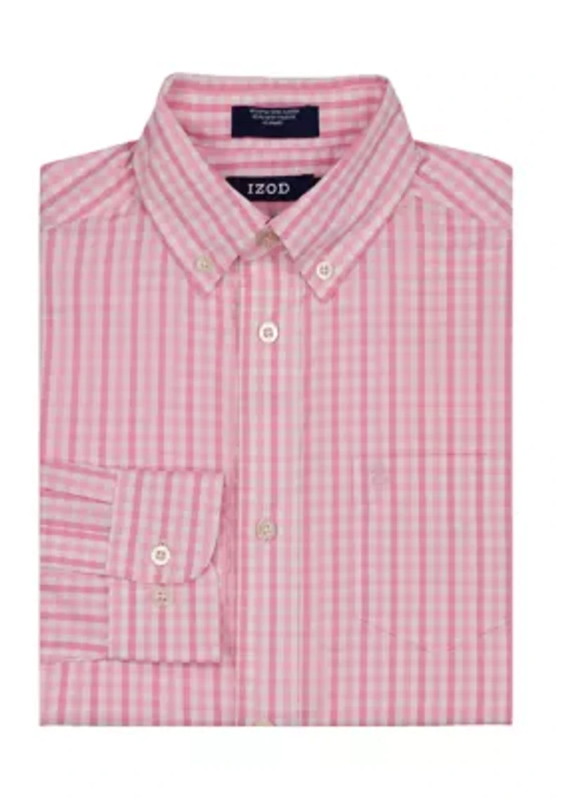 Boys 4-7 Long Sleeve Stretch La Jolla Gingham Shirt
