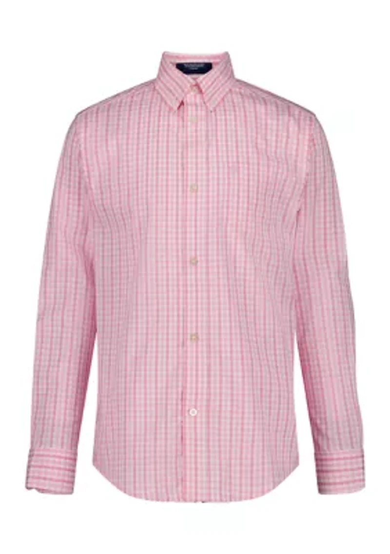Boys 4-7 Long Sleeve Stretch La Jolla Gingham Shirt