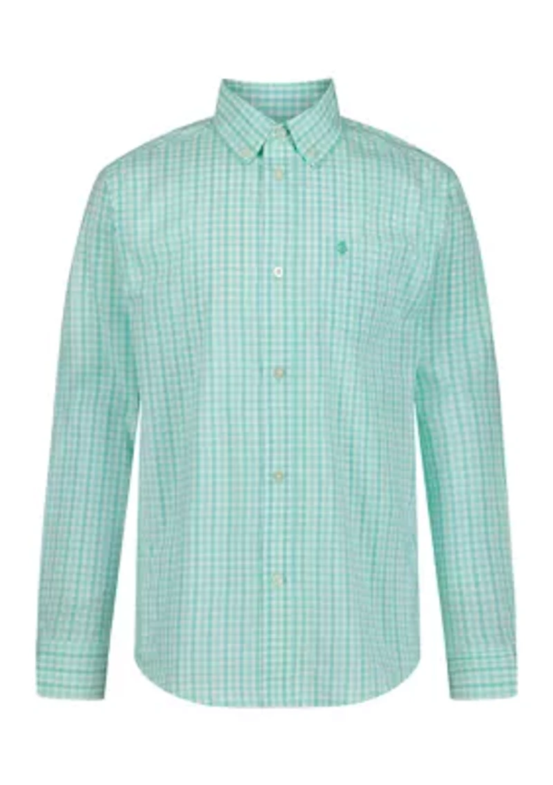 Boys - Long Sleeve Stretch La Jolla Gingham Shirt
