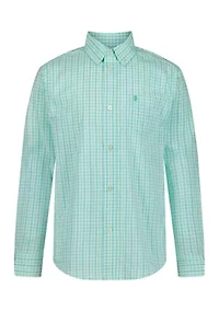 Boys - Long Sleeve Stretch La Jolla Gingham Shirt