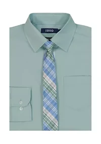 Boys 8-20 Poplin Long Sleeve Shirt with Tie