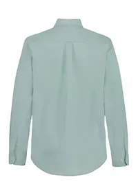 Boys 8-20 Poplin Long Sleeve Shirt with Tie