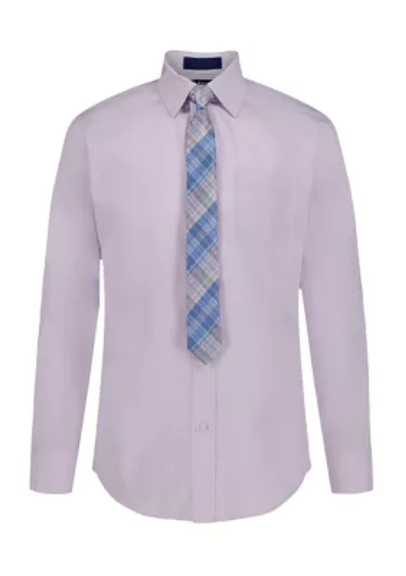 Boys 8-20 Button Down Shit and Tie