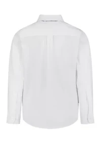 Boys 4-7 Poplin Shirt with Plaid Bowtie